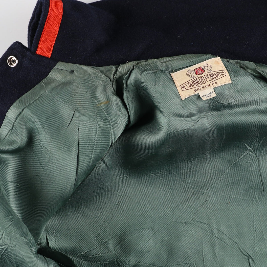 70s~80'S THE STANDARD PENNANT CO Sailor collar wool varsity jacket Women's M Vintage /evb004236