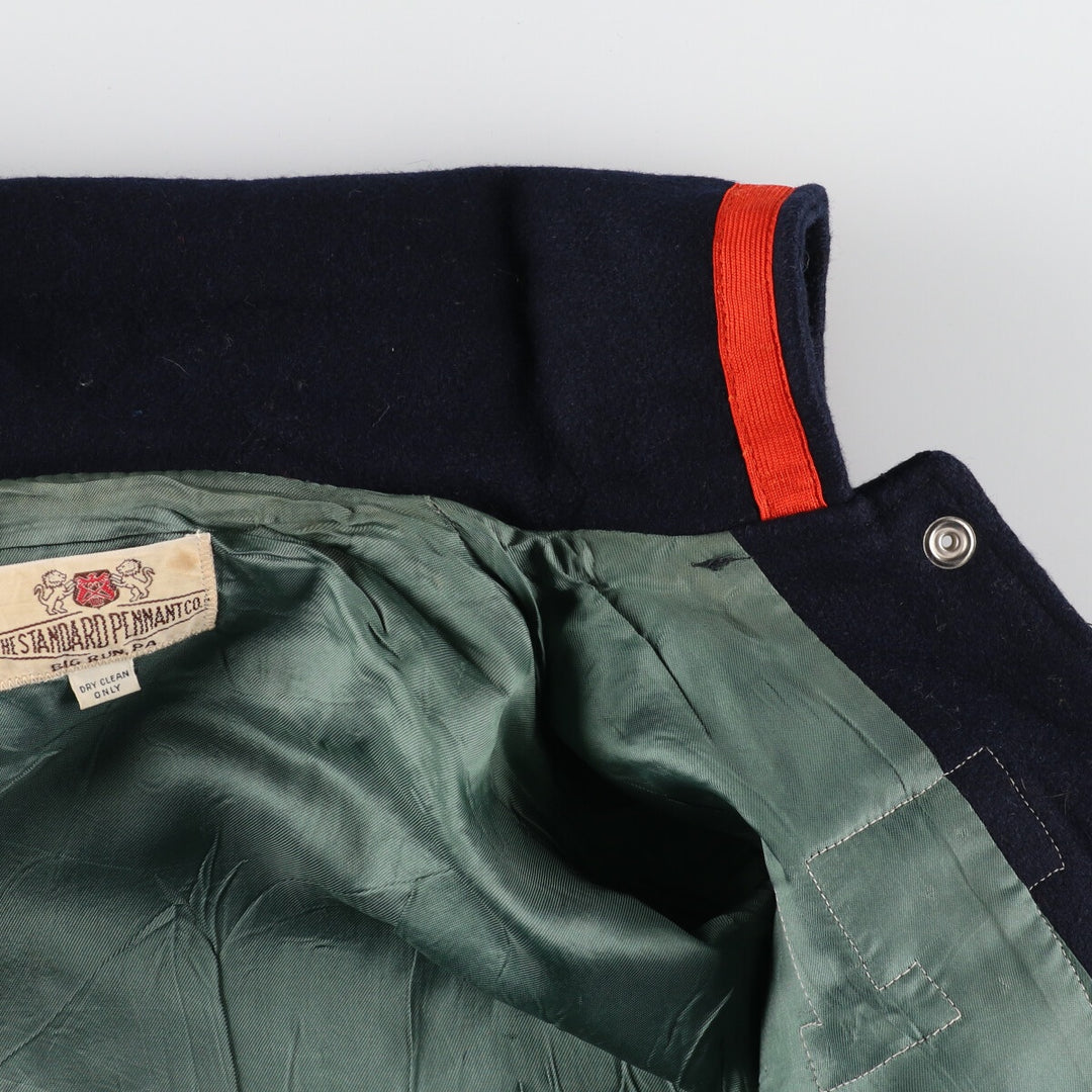 70s~80'S THE STANDARD PENNANT CO Sailor collar wool varsity jacket Women's M Vintage /evb004236