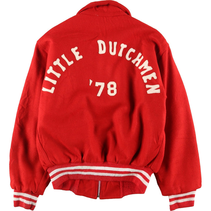 70'S UNION EMBLEM Collared Wool Stadium Jacket Award Jacket Varsity Jacket Men's S Vintage /evb004243