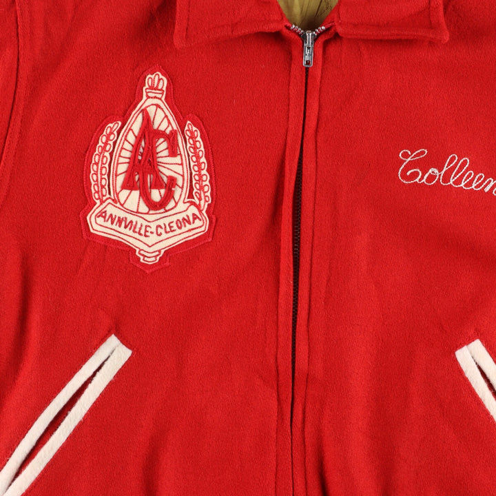 70'S UNION EMBLEM Collared Wool Stadium Jacket Award Jacket Varsity Jacket Men's S Vintage /evb004243