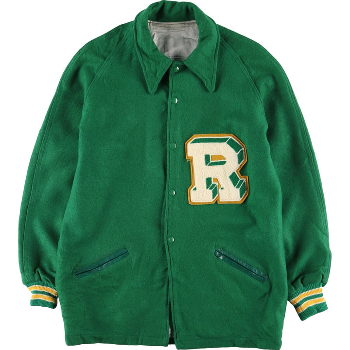 80'S UNKNOWN Collared Wool Stadium Jacket Award Jacket Varsity Jacket Men's M Vintage /evb004246