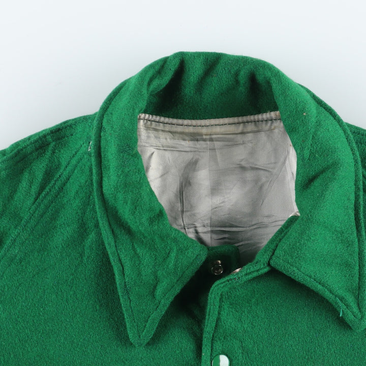 80'S UNKNOWN Collared Wool Stadium Jacket Award Jacket Varsity Jacket Men's M Vintage /evb004246