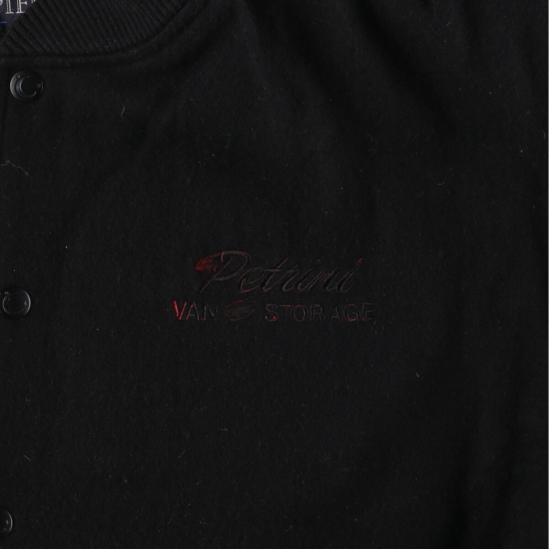 LUNA PIER Leather Sleeve Wool Stadium Jacket Award Jacket Varsity Jacket Men's XXL /evb004254