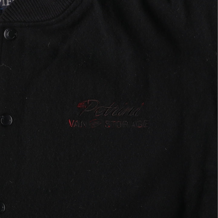 LUNA PIER Leather Sleeve Wool Stadium Jacket Award Jacket Varsity Jacket Men's XXL /evb004254