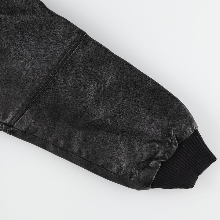 LUNA PIER Leather Sleeve Wool Stadium Jacket Award Jacket Varsity Jacket Men's XXL /evb004254