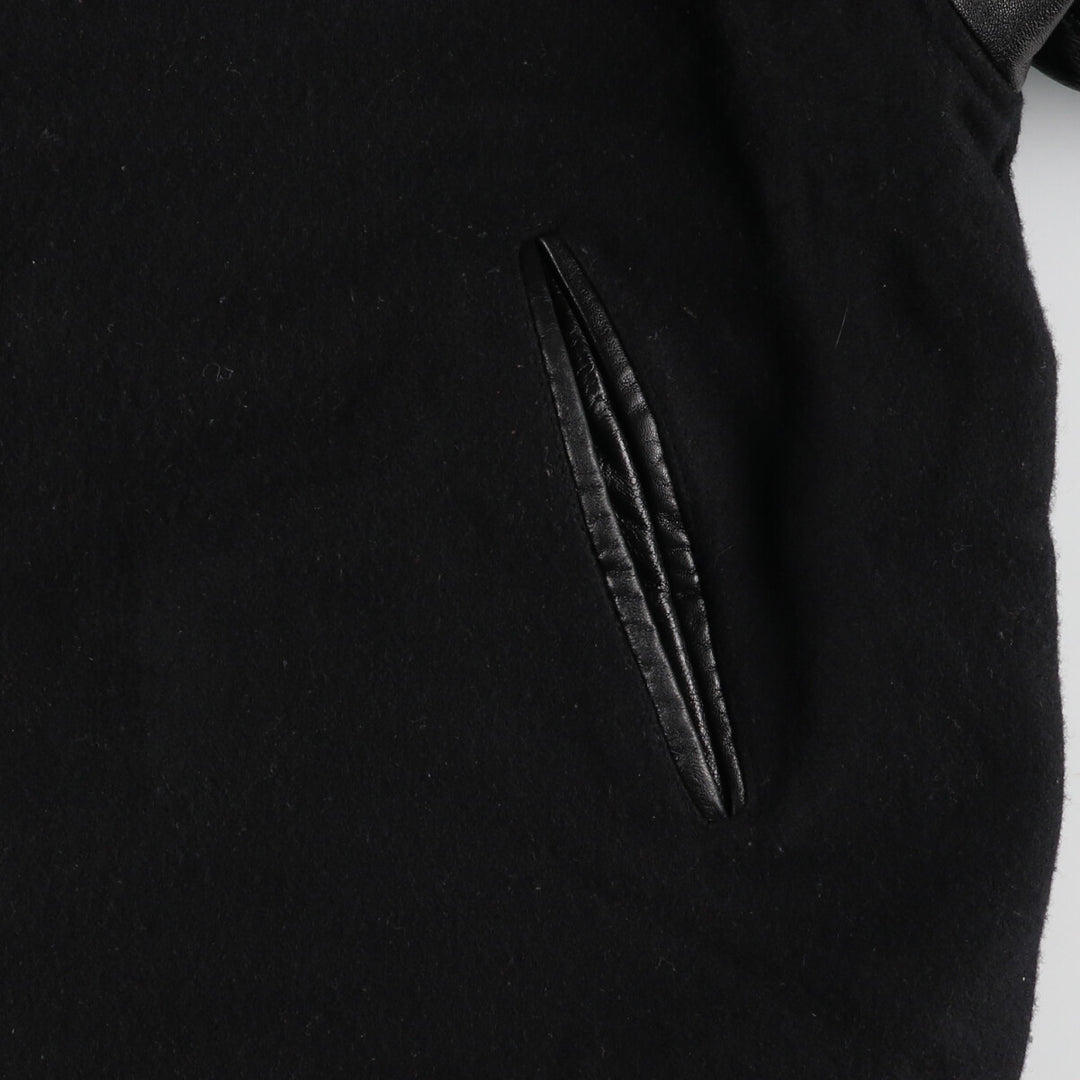 LUNA PIER Leather Sleeve Wool Stadium Jacket Award Jacket Varsity Jacket Men's XXL /evb004254