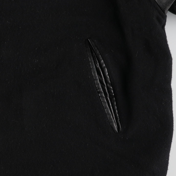 LUNA PIER Leather Sleeve Wool Stadium Jacket Award Jacket Varsity Jacket Men's XXL /evb004254