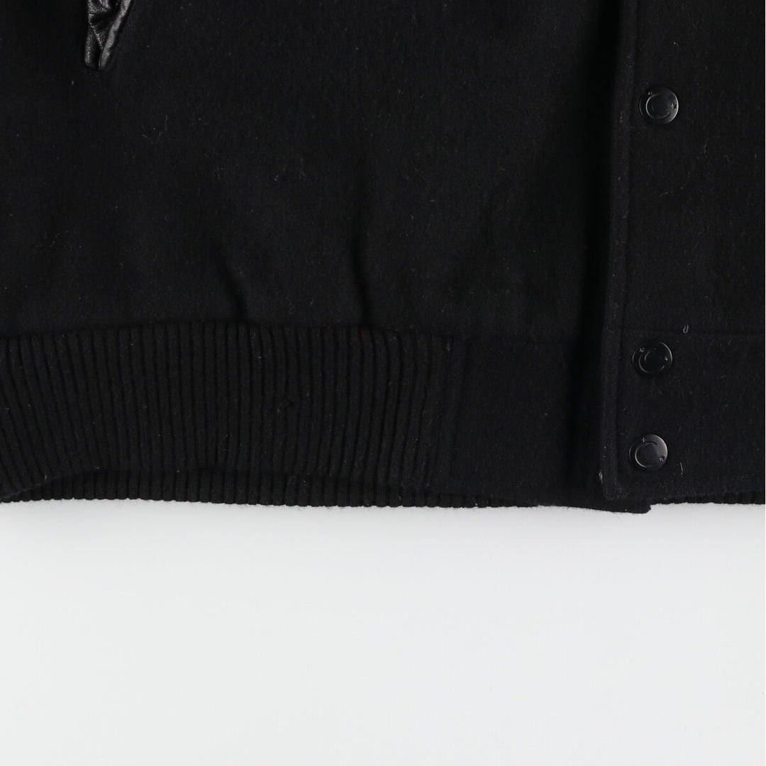 LUNA PIER Leather Sleeve Wool Stadium Jacket Award Jacket Varsity Jacket Men's XXL /evb004254