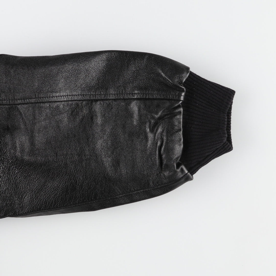 LUNA PIER Leather Sleeve Wool Stadium Jacket Award Jacket Varsity Jacket Men's XXL /evb004254