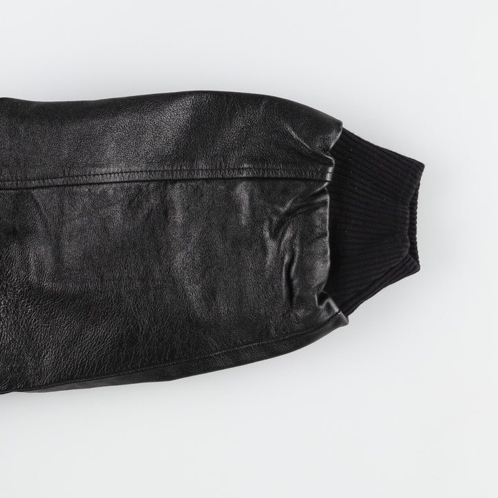 LUNA PIER Leather Sleeve Wool Stadium Jacket Award Jacket Varsity Jacket Men's XXL /evb004254