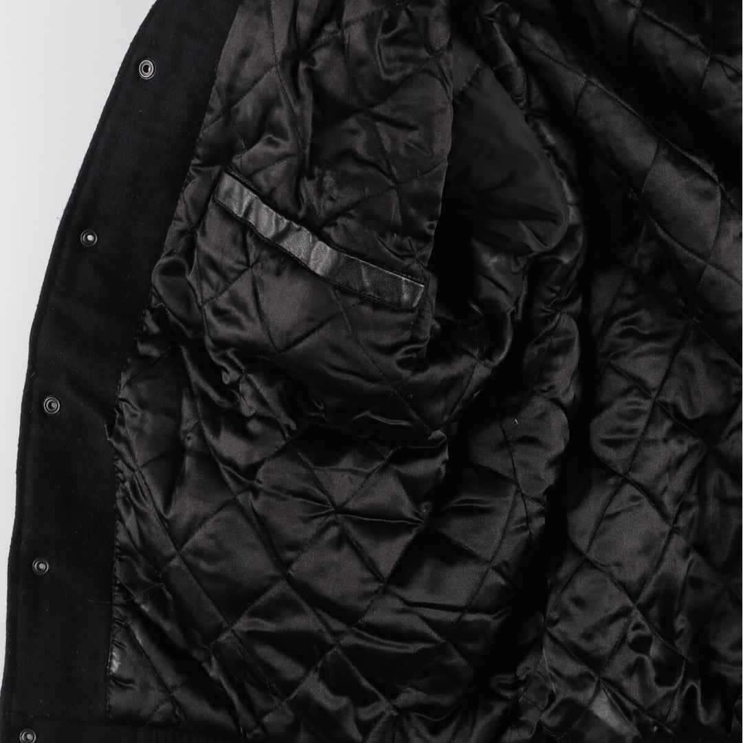 LUNA PIER Leather Sleeve Wool Stadium Jacket Award Jacket Varsity Jacket Men's XXL /evb004254