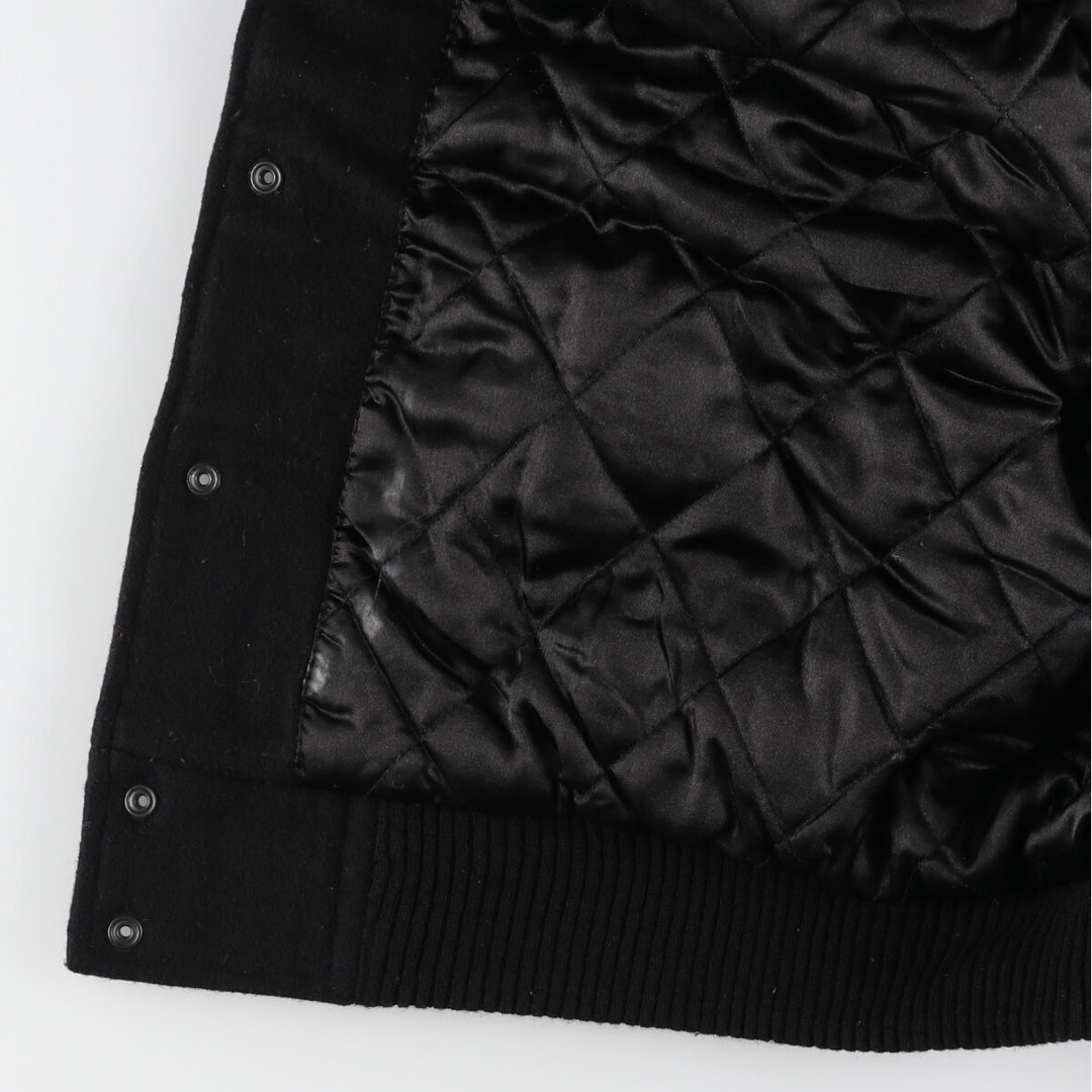 LUNA PIER Leather Sleeve Wool Stadium Jacket Award Jacket Varsity Jacket Men's XXL /evb004254