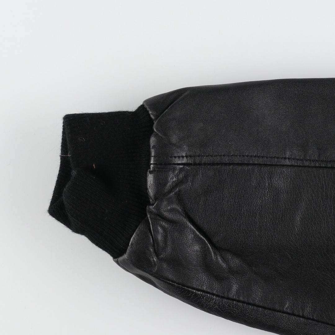 River's End Back Embroidery Leather Sleeve Wool Stadium Jacket Award Jacket Varsity Jacket Men's L /evb004255