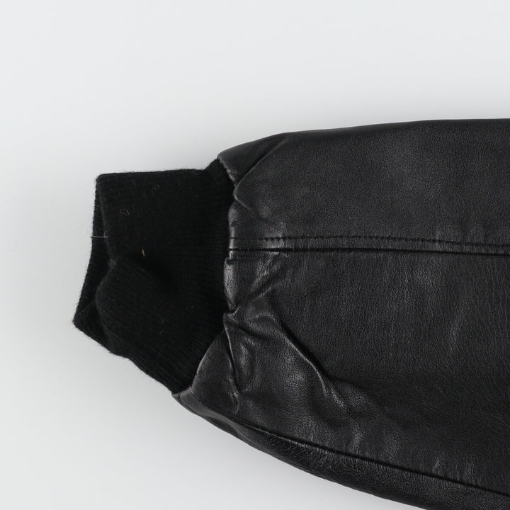 River's End Back Embroidery Leather Sleeve Wool Stadium Jacket Award Jacket Varsity Jacket Men's L /evb004255