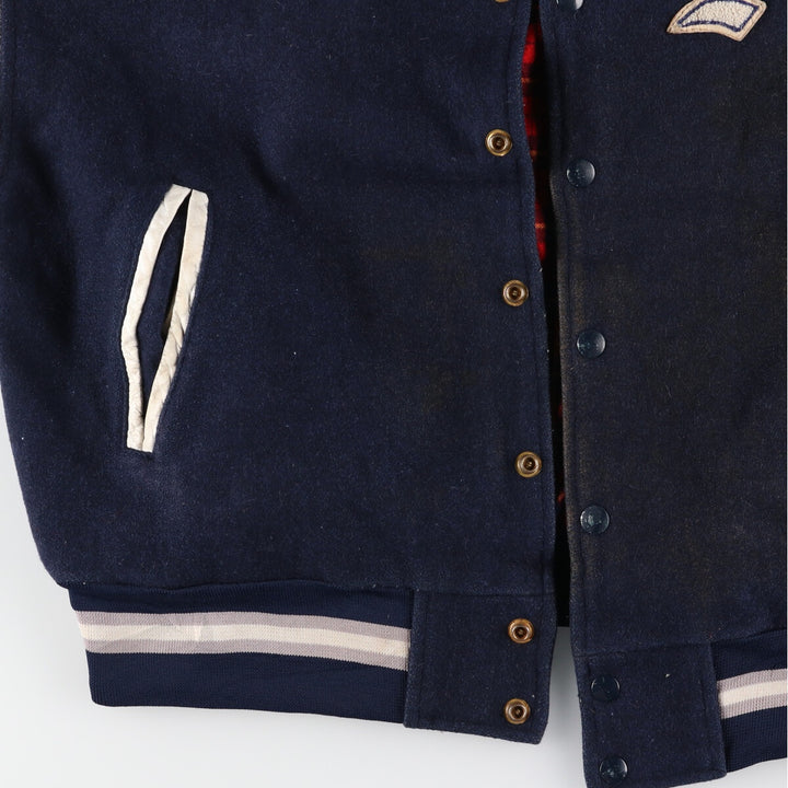 90s~ SHAIN Leather Sleeve Wool Varsity Jacket Award Jacket Varsity Jacket Made in Canada Men's XL Vintage /evb004259