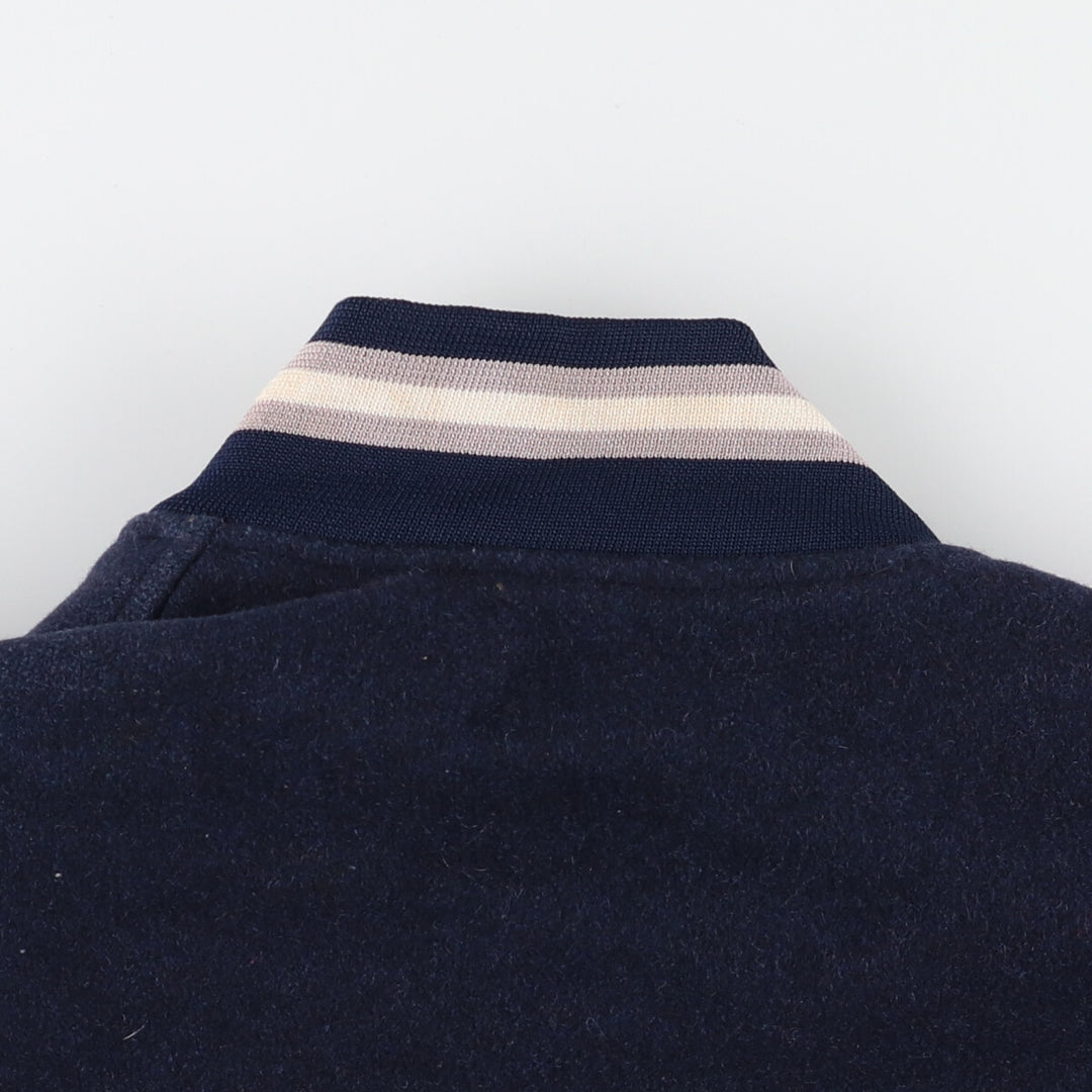 90s~ SHAIN Leather Sleeve Wool Varsity Jacket Award Jacket Varsity Jacket Made in Canada Men's XL Vintage /evb004259