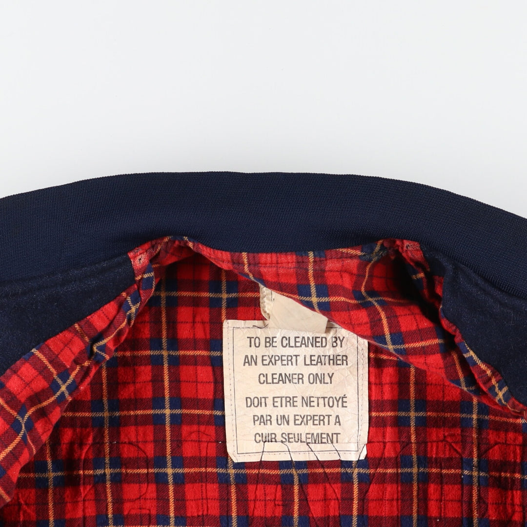 90s~ SHAIN Leather Sleeve Wool Varsity Jacket Award Jacket Varsity Jacket Made in Canada Men's XL Vintage /evb004259