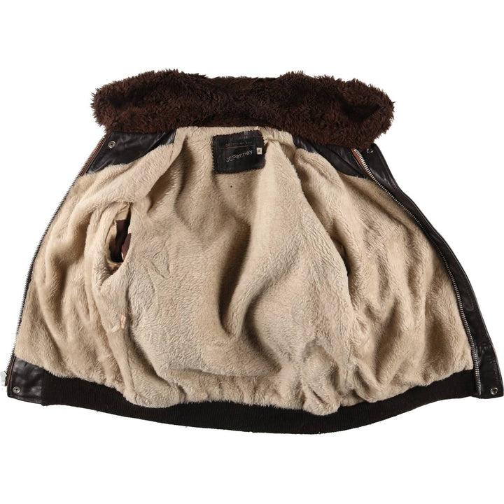 70'S JCPenney G-1 Type Leather Flight Jacket, Men's Medium Size, Vintage unclear black type Vintage Second Hand