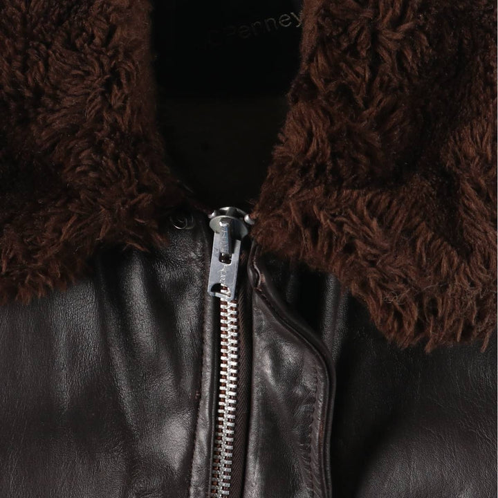 70'S JCPenney G-1 Type Leather Flight Jacket, Men's Medium Size, Vintage unclear black type Vintage Second Hand