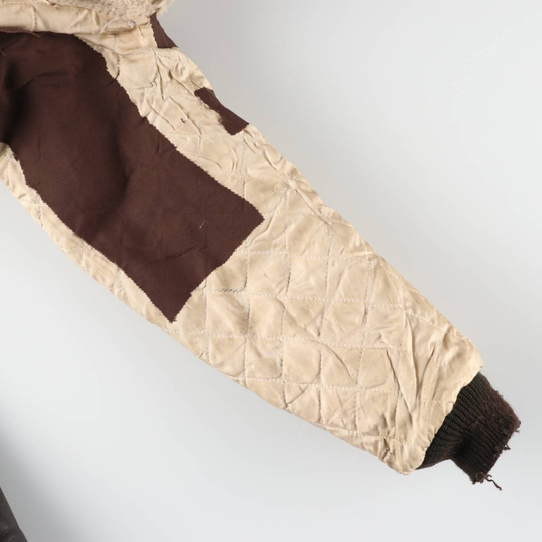 70'S JCPenney G-1 Type Leather Flight Jacket, Men's Medium Size, Vintage unclear black type Vintage Second Hand