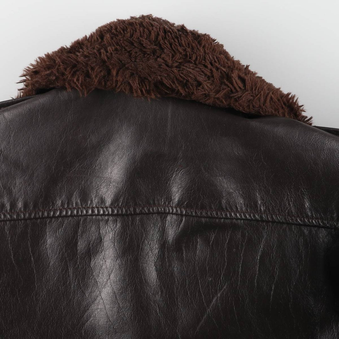 70'S JCPenney G-1 Type Leather Flight Jacket, Men's Medium Size, Vintage unclear black type Vintage Second Hand