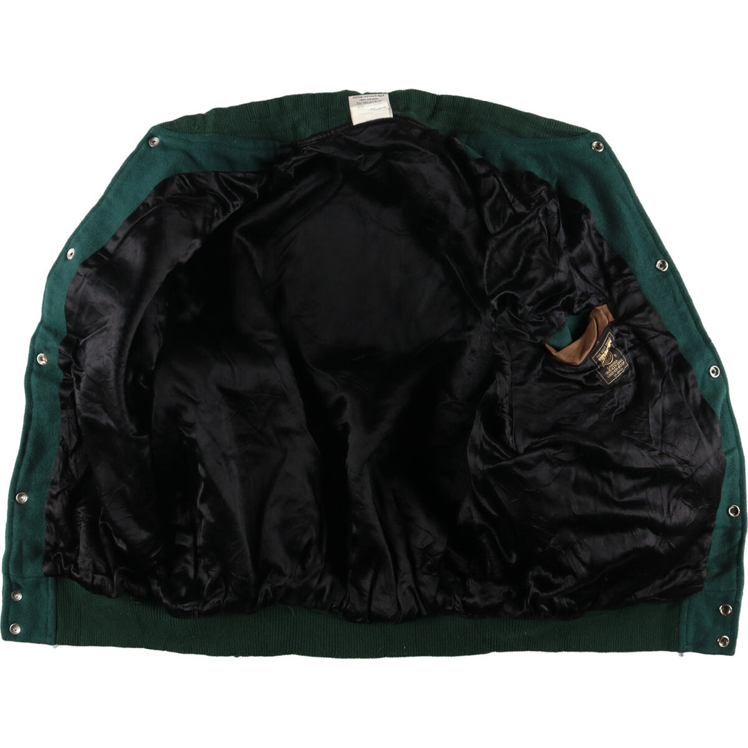 ~90'S CASINO NIAGARA Sleeve Leather Wool Stadium Jacket Award Jacket Varsity Jacket Men's XXL Vintage /evb004300