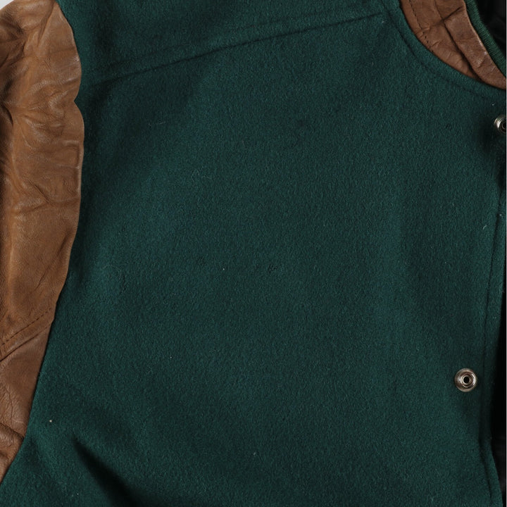~90'S CASINO NIAGARA Sleeve Leather Wool Stadium Jacket Award Jacket Varsity Jacket Men's XXL Vintage /evb004300