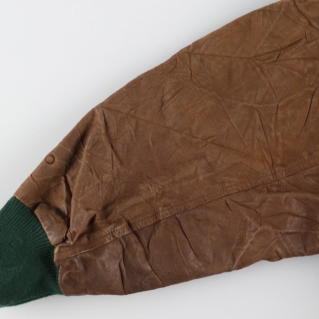 ~90'S CASINO NIAGARA Sleeve Leather Wool Stadium Jacket Award Jacket Varsity Jacket Men's XXL Vintage /evb004300