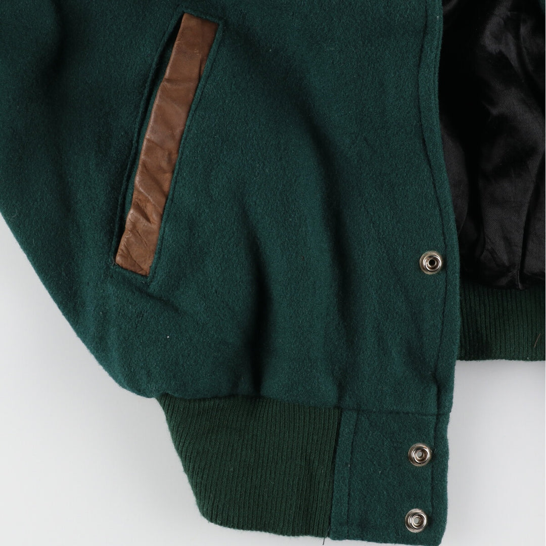~90'S CASINO NIAGARA Sleeve Leather Wool Stadium Jacket Award Jacket Varsity Jacket Men's XXL Vintage /evb004300