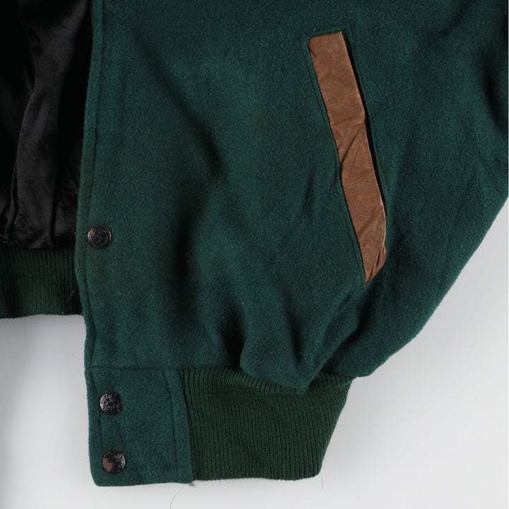 ~90'S CASINO NIAGARA Sleeve Leather Wool Stadium Jacket Award Jacket Varsity Jacket Men's XXL Vintage /evb004300