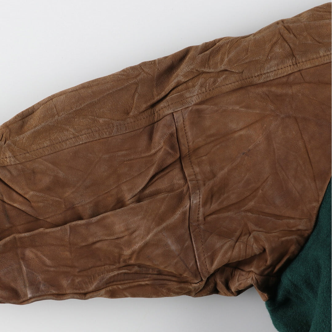 ~90'S CASINO NIAGARA Sleeve Leather Wool Stadium Jacket Award Jacket Varsity Jacket Men's XXL Vintage /evb004300