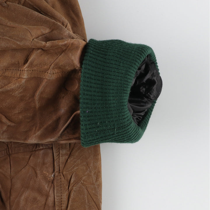 ~90'S CASINO NIAGARA Sleeve Leather Wool Stadium Jacket Award Jacket Varsity Jacket Men's XXL Vintage /evb004300