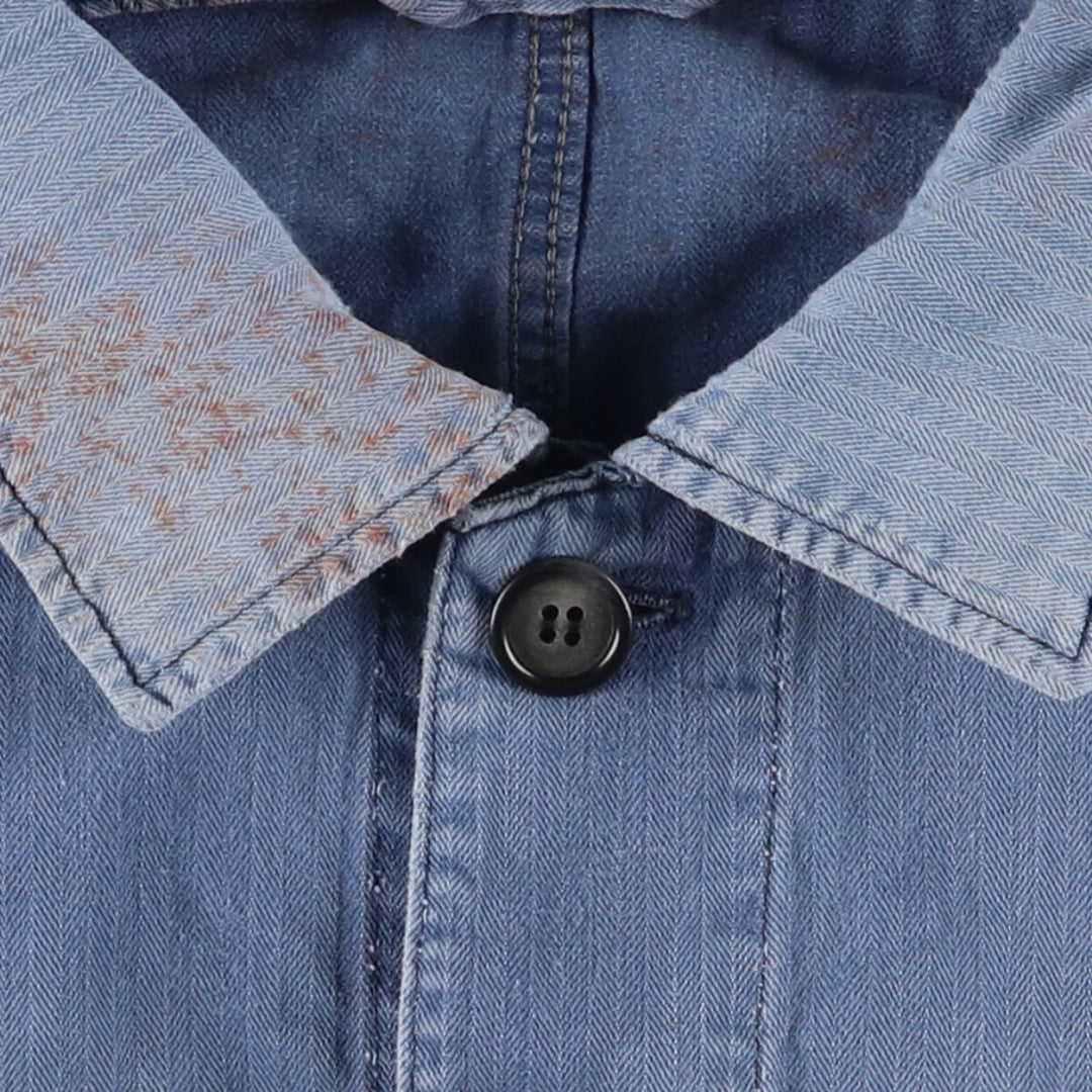 HBT Herringbone Twill Euro Work Jacket Men's L Vintage /evb004359