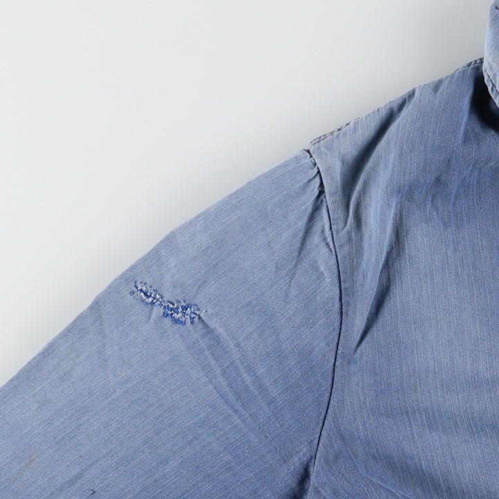 HBT Herringbone Twill Euro Work Jacket Men's L Vintage /evb004359