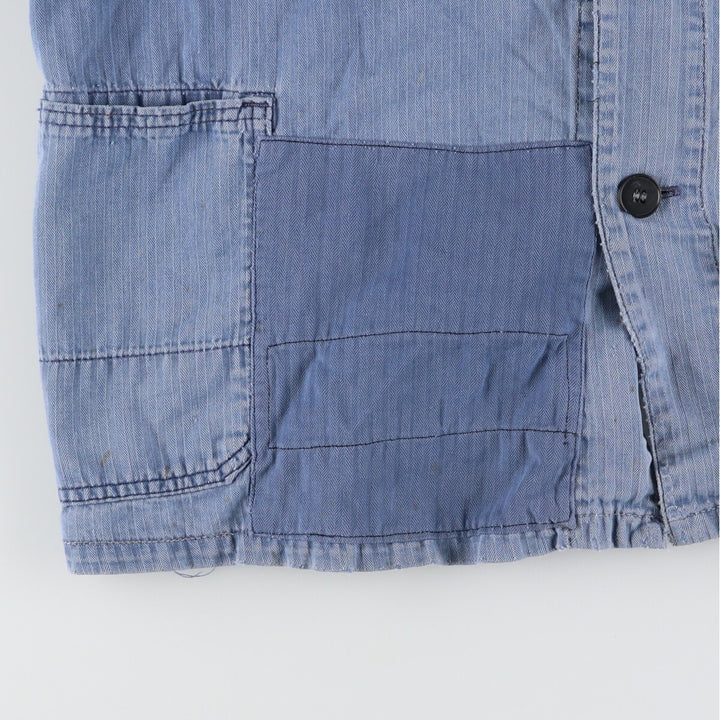 HBT Herringbone Twill Euro Work Jacket Men's L Vintage /evb004359