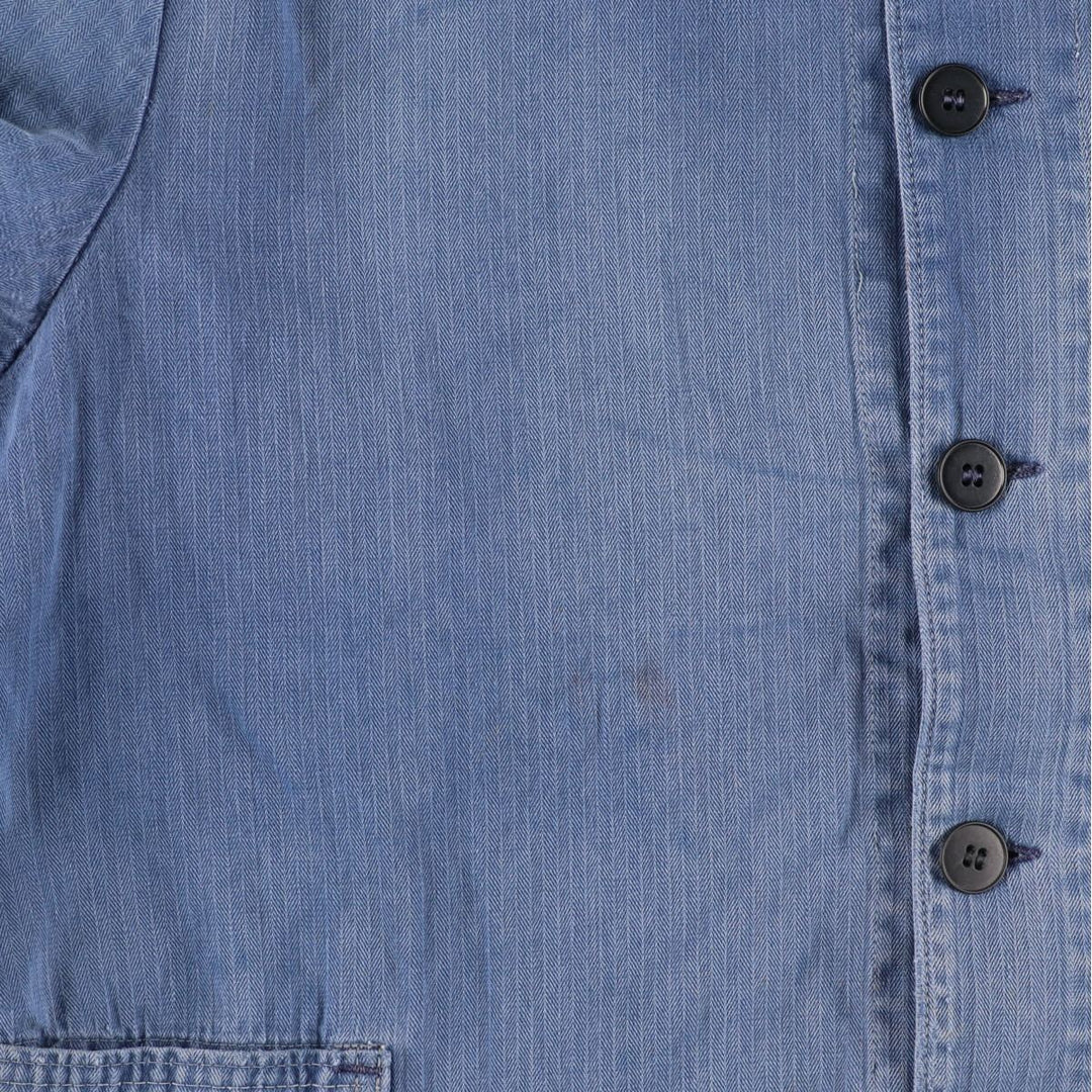 HBT Herringbone Twill Euro Work Jacket Men's L Vintage /evb004369