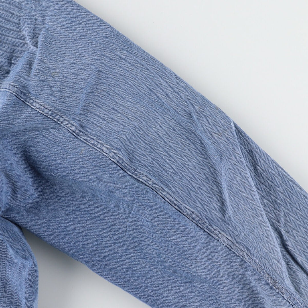 HBT Herringbone Twill Euro Work Jacket Men's L Vintage /evb004369