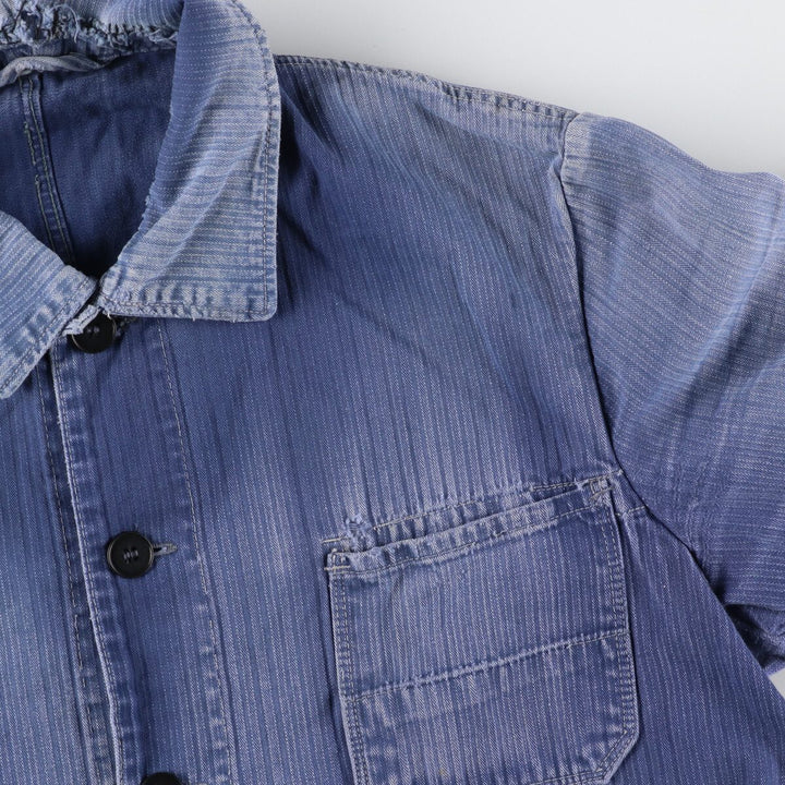 HBT Herringbone Twill Euro Work Jacket Men's L Vintage /evb004370