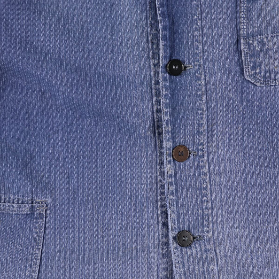 HBT Herringbone Twill Euro Work Jacket Men's L Vintage /evb004370