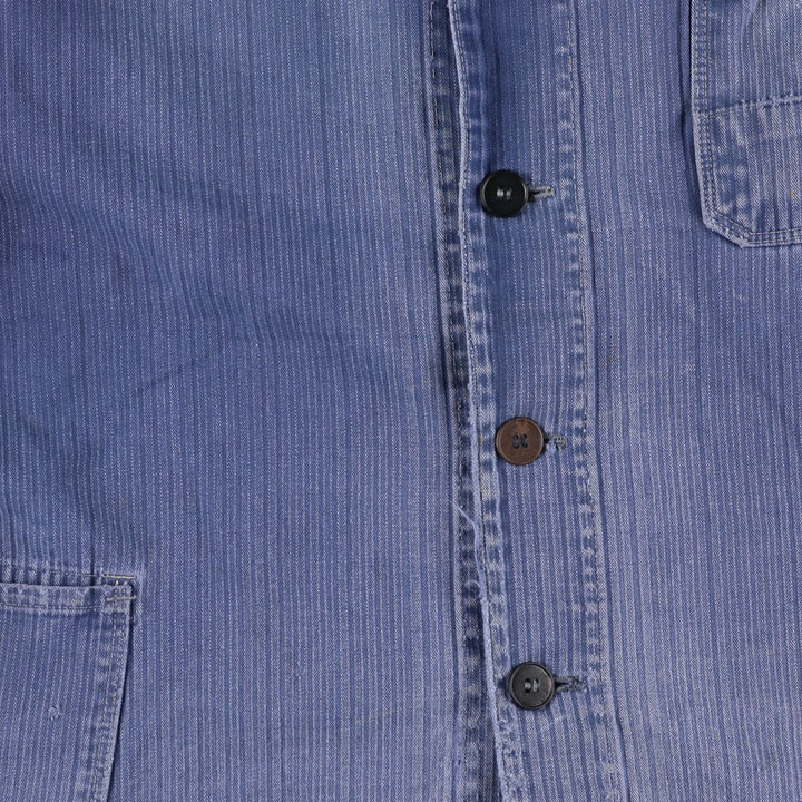 HBT Herringbone Twill Euro Work Jacket Men's L Vintage /evb004370