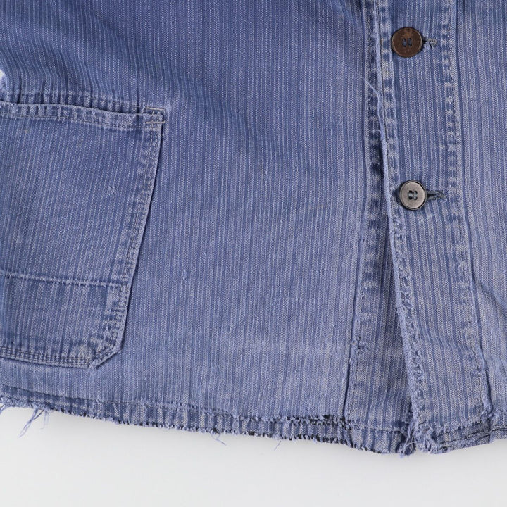 HBT Herringbone Twill Euro Work Jacket Men's L Vintage /evb004370