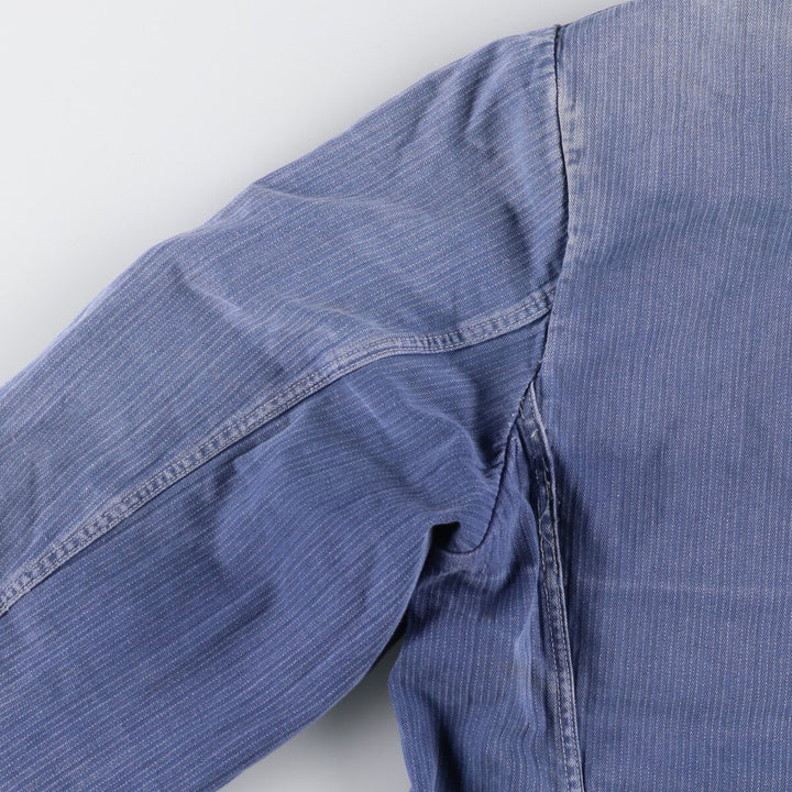 HBT Herringbone Twill Euro Work Jacket Men's L Vintage /evb004370