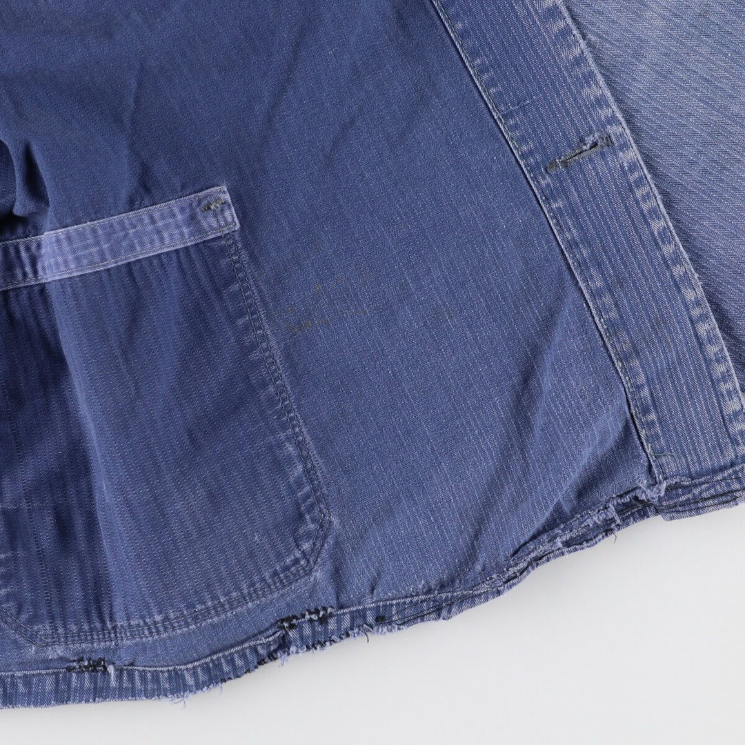 HBT Herringbone Twill Euro Work Jacket Men's L Vintage /evb004370