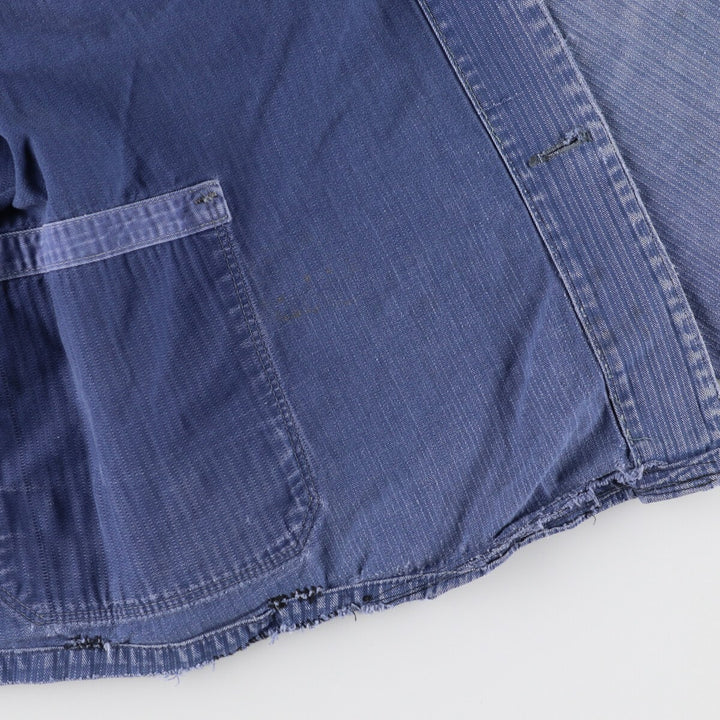 HBT Herringbone Twill Euro Work Jacket Men's L Vintage /evb004370