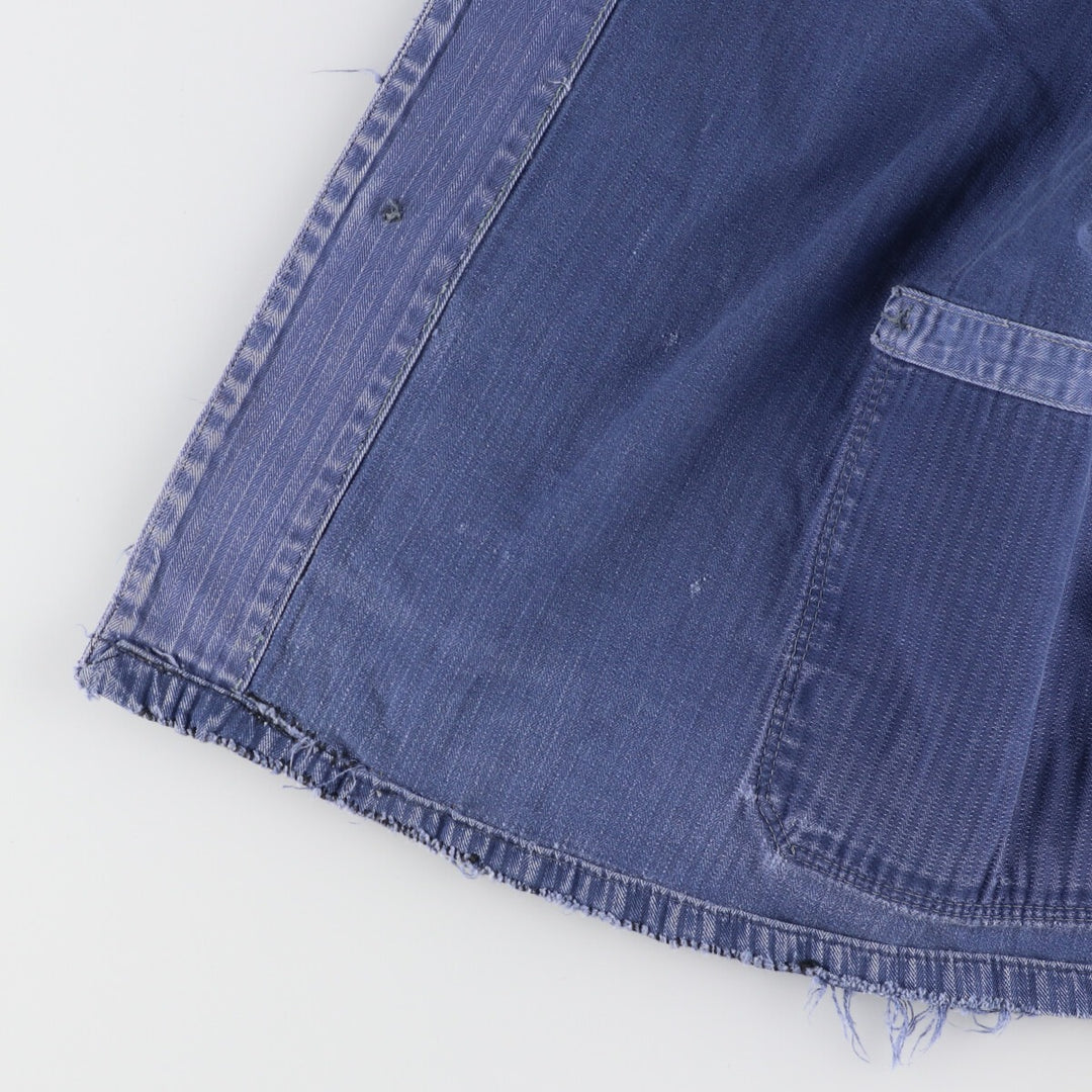 HBT Herringbone Twill Euro Work Jacket Men's L Vintage /evb004370