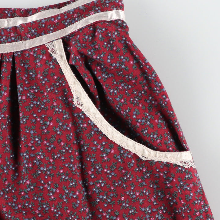 70'S GUNNE SAX Jessica floral print open front cotton half length flared skirt made in USA women's S vintage /evb004447