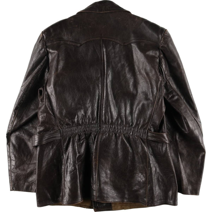 1950s~ HAELSON Euro Motorcycle Jacket, Men's L size, Vintage unclear brown type Vintage Second Hand