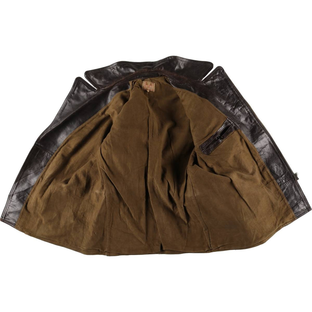 1950s~ HAELSON Euro Motorcycle Jacket, Men's L size, Vintage unclear brown type Vintage Second Hand