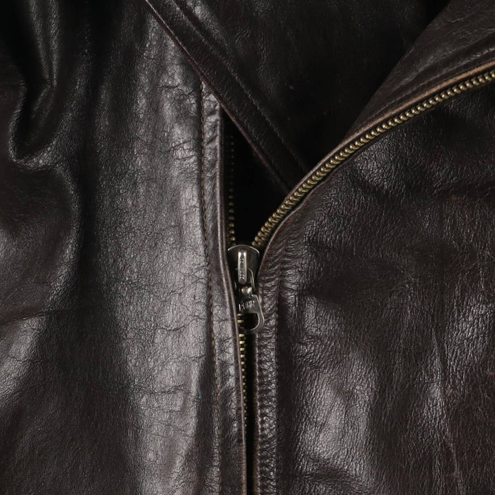 1950s~ HAELSON Euro Motorcycle Jacket, Men's L size, Vintage unclear brown type Vintage Second Hand