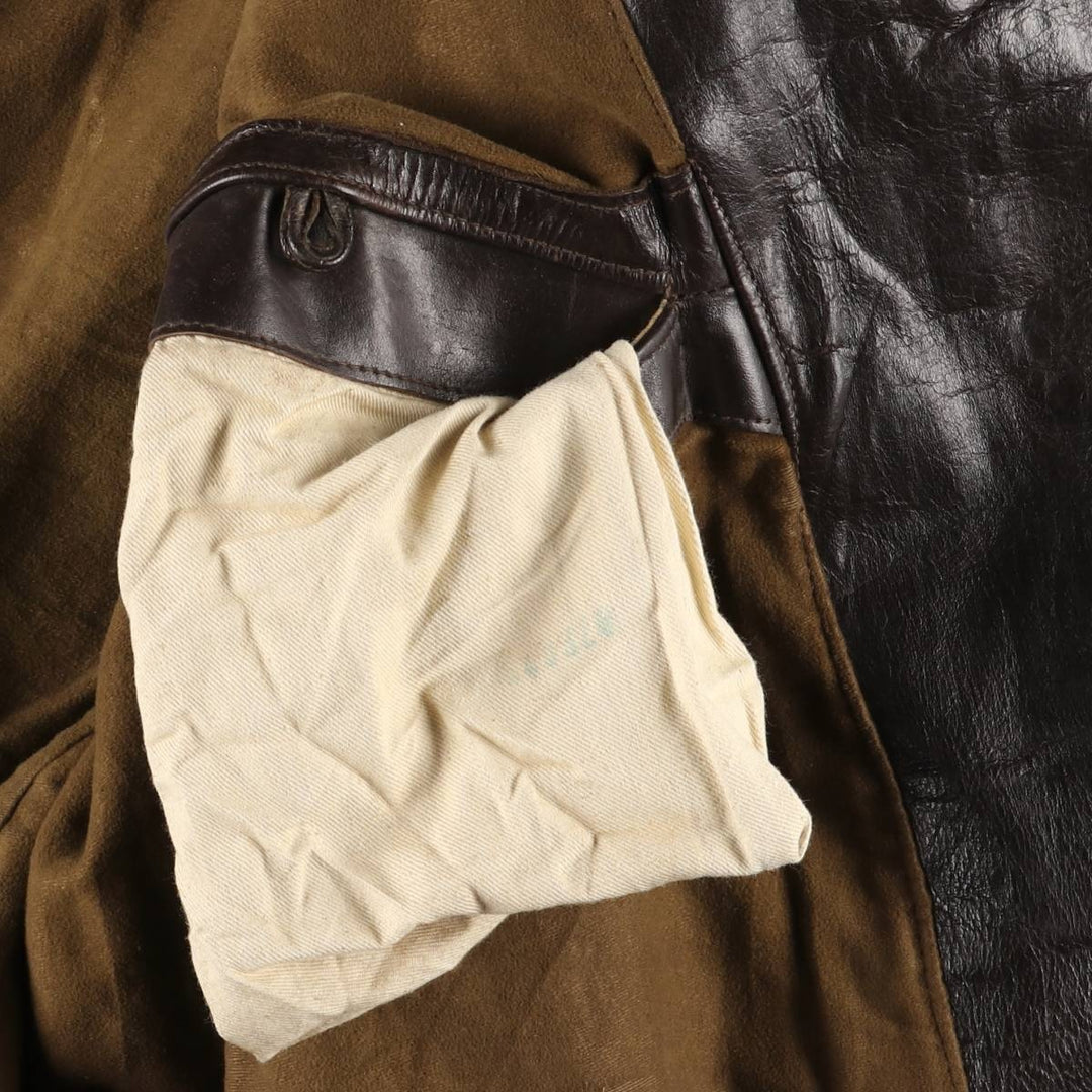 1950s~ HAELSON Euro Motorcycle Jacket, Men's L size, Vintage unclear brown type Vintage Second Hand